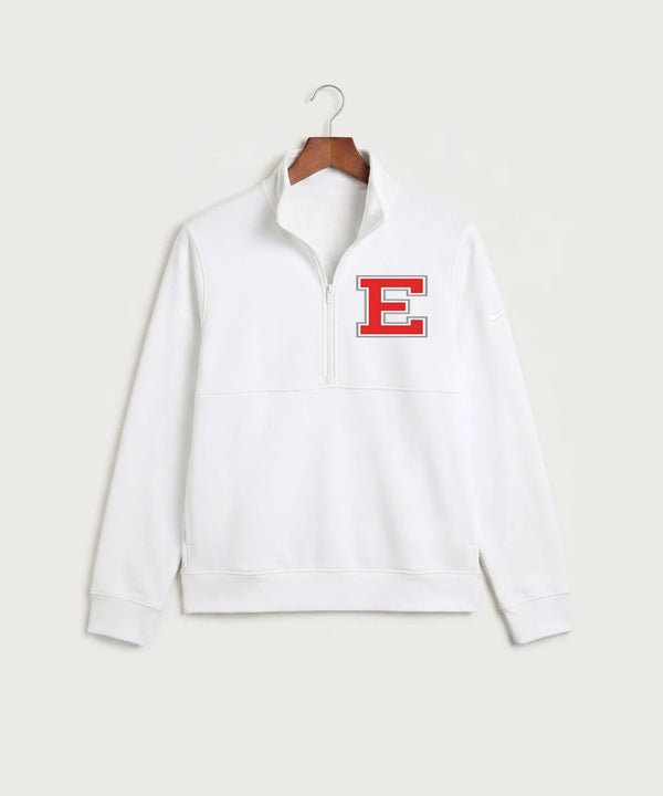 Duluth East High School Football (Boys) - White Nike Club Fleece Sleeve Swoosh 1/2-Zip NKDX6718