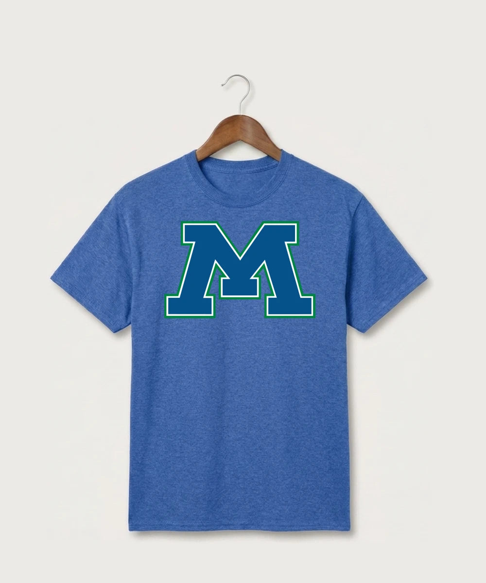 Minnewaska Area High School Football (Boys) - Heather Royal Port & Co Core Cotton Tee. PC54