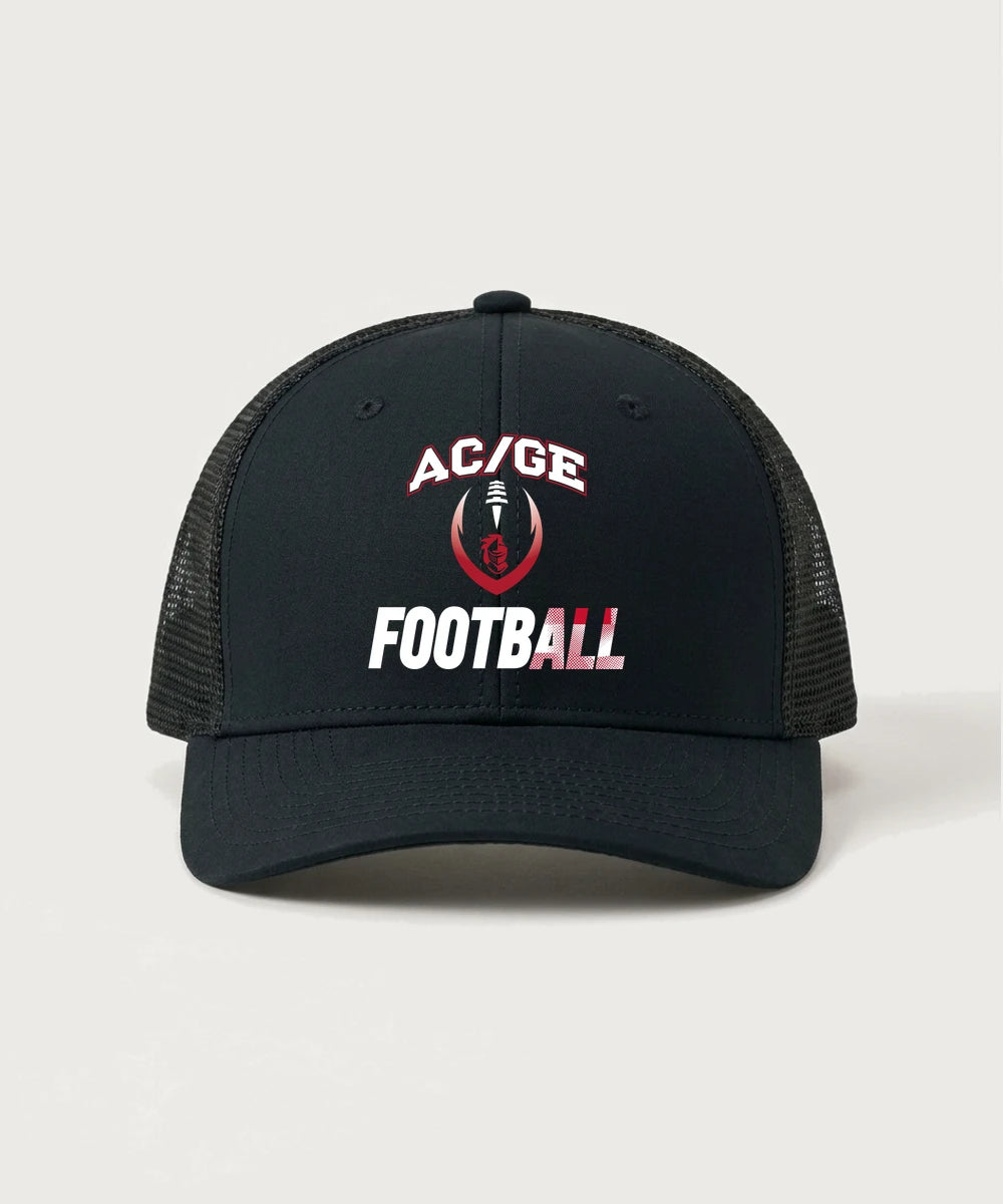Alden-Conger-Glenville Emmons High School Football (Boys) - Black/ Black Sport-Tek Club Trucker Cap STC46