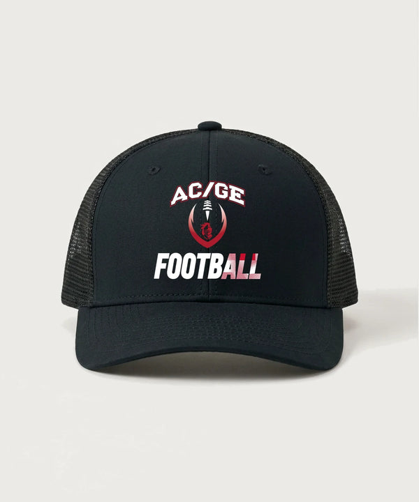 Alden-Conger-Glenville Emmons High School Football (Boys) - Black/ Black Sport-Tek Club Trucker Cap STC46