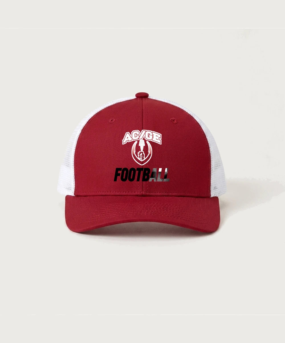Alden-Conger-Glenville Emmons High School Football (Boys) - Deep Red/ White Sport-Tek Club Trucker Cap STC46