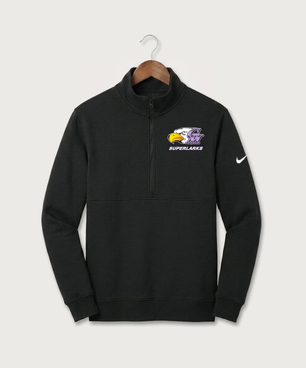 Grand Meadow Football - Black Nike Club Fleece Sleeve Swoosh 1/2-Zip NKDX6718