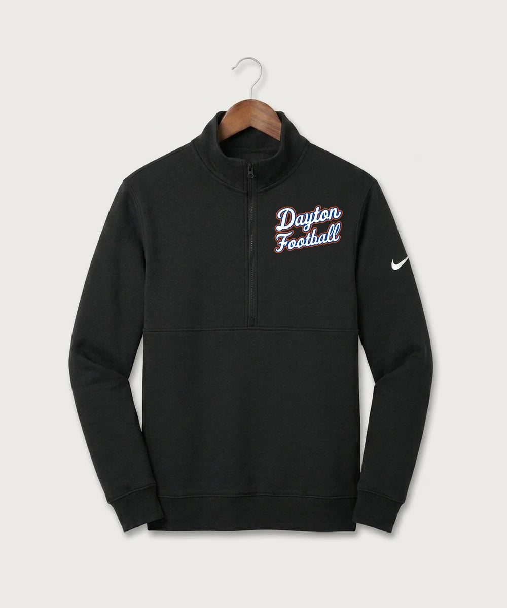 Jonathan Dayton High School Football Team Store - Black Nike Club Fleece Sleeve Swoosh 1/2-Zip NKDX6718