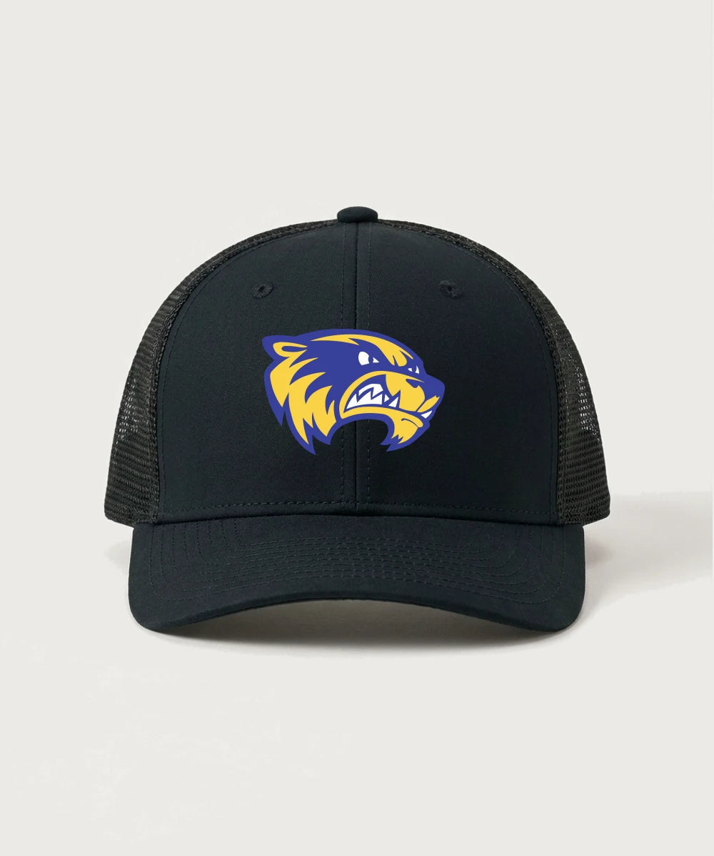 Wadena Deer Creek High School Football (Boys) - Black/ Black Sport-Tek Club Trucker Cap STC46