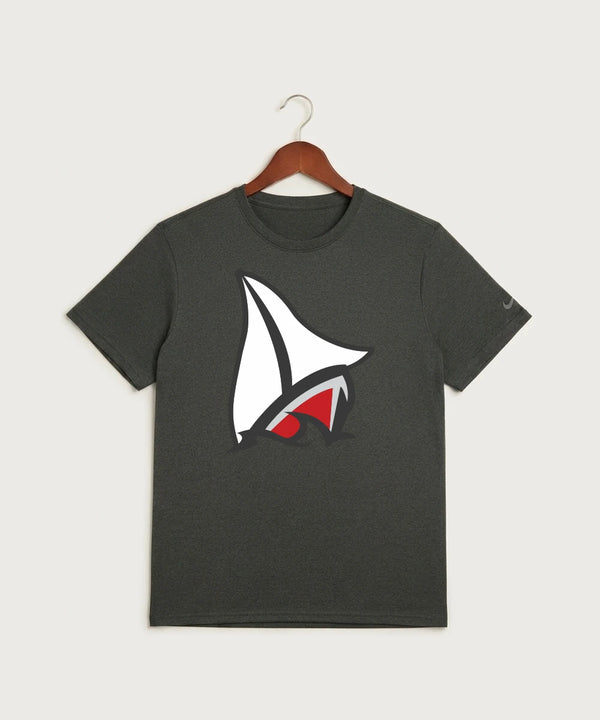 Detroit Lakes Community High School Football (Boys) - Dark Smoke Heather Nike Swoosh Sleeve rLegend Tee NKDX8730