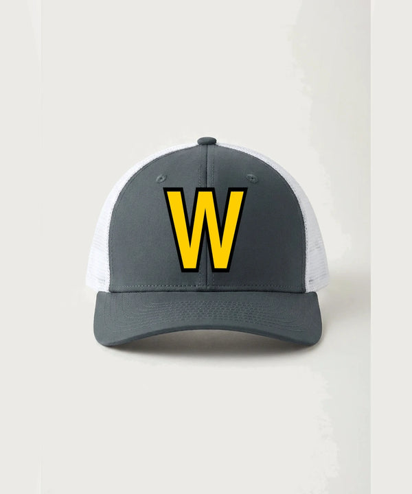 Warroad High School Football (Boys) - Iron Grey/ White Sport-Tek Club Trucker Cap STC46