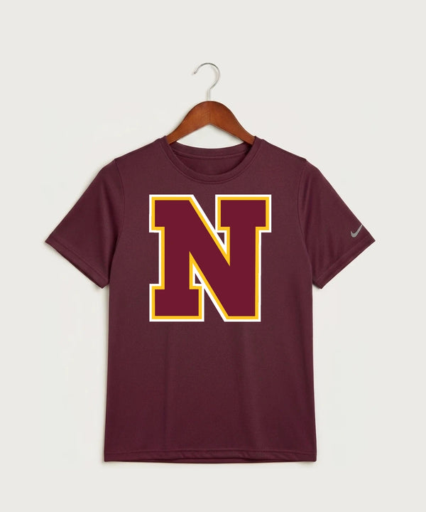 Northfield High School Volleyball (Girls) - Deep Maroon Nike Youth Swoosh Sleeve rLegend Tee NKDX8787