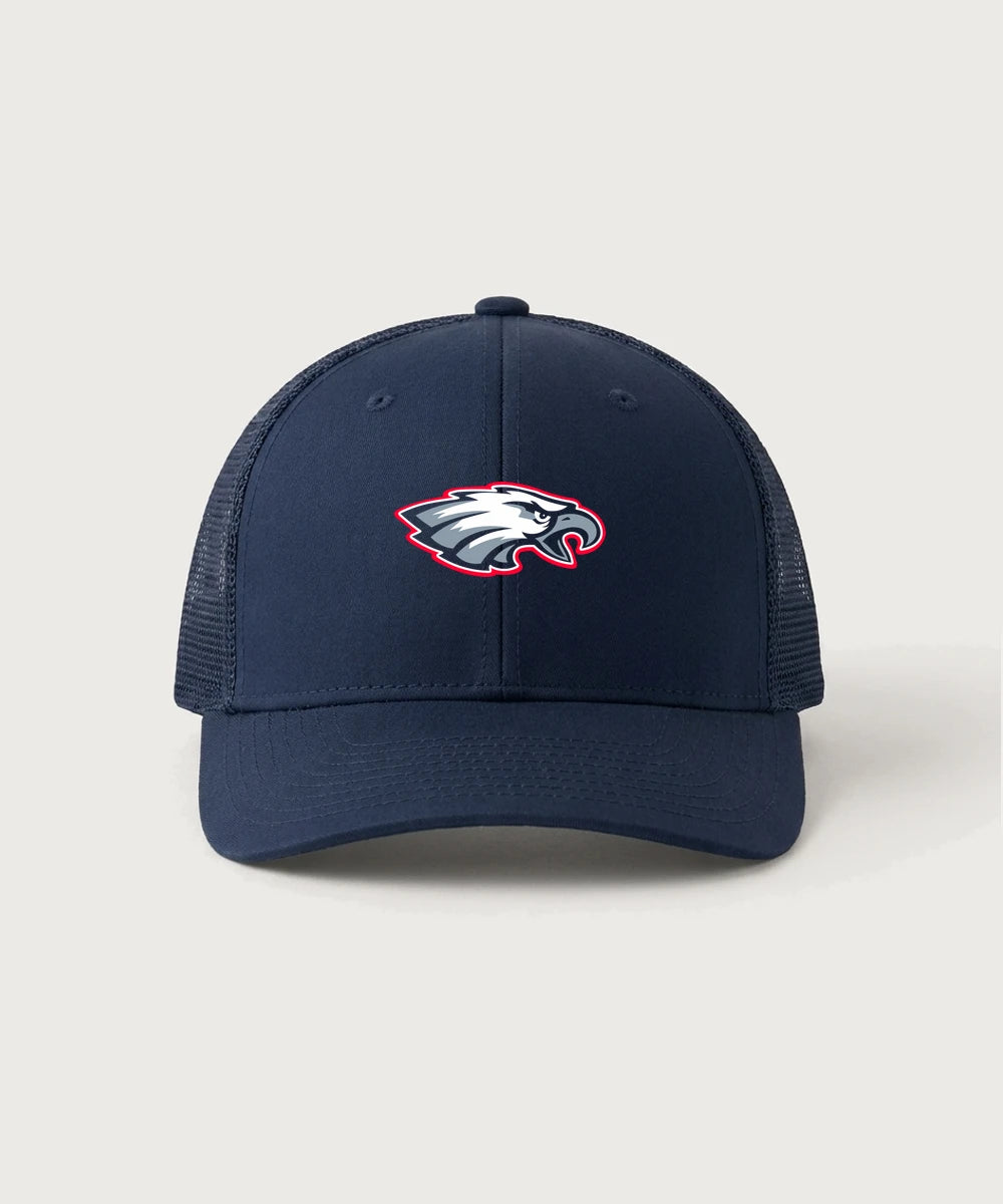 Pequot Lakes High School Football (Boys) - True Navy/ True Navy Sport-Tek Club Trucker Cap STC46