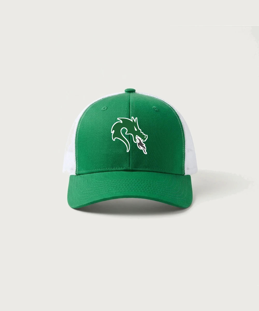 Pine City High School Football (Boys) - True Kelly Green/ White Sport-Tek Club Trucker Cap STC46