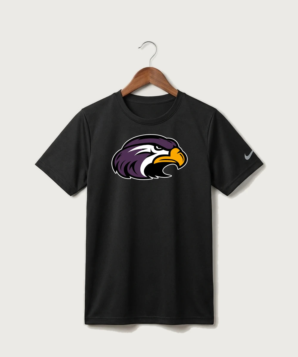 Montevideo High School Football (Boys) - Black Nike Youth Swoosh Sleeve rLegend Tee NKDX8787