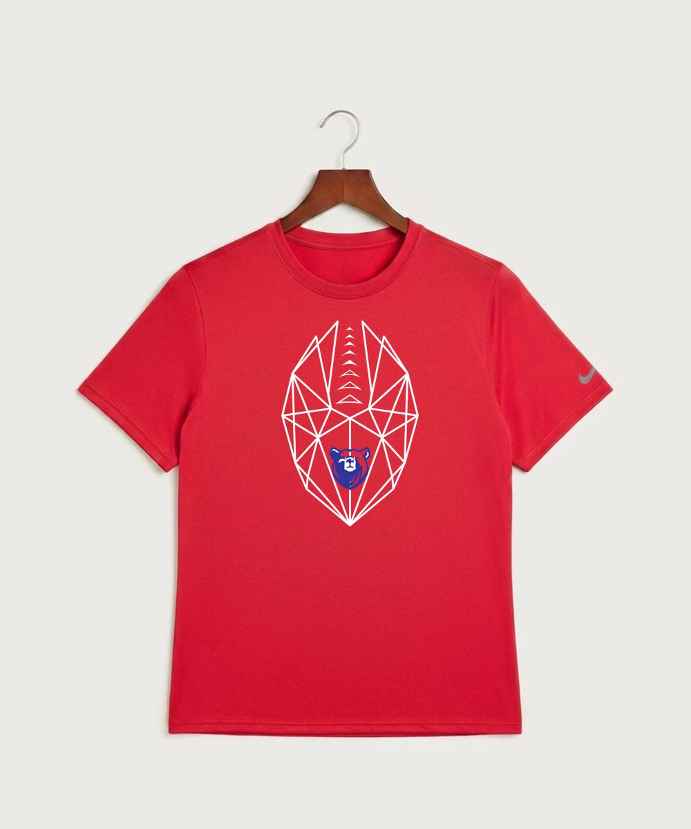 Bertha Hewitt High School Football (Boys) - University Red Nike Swoosh Sleeve rLegend Tee NKDX8730