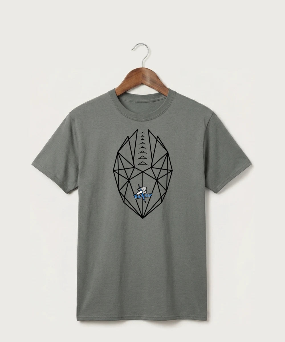 Long Prairie Grey Eagle High School Football (Boys) - Medium Grey Port & Co Core Cotton Tee. PC54