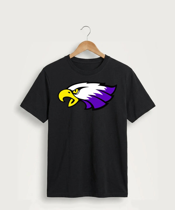 Red Wing High School Football - Jet Black Port & Co Core Cotton Tee. PC54