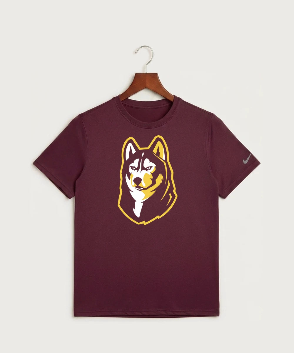 Pillager High School Football (Boys) - Deep Maroon Nike Swoosh Sleeve rLegend Tee NKDX8730