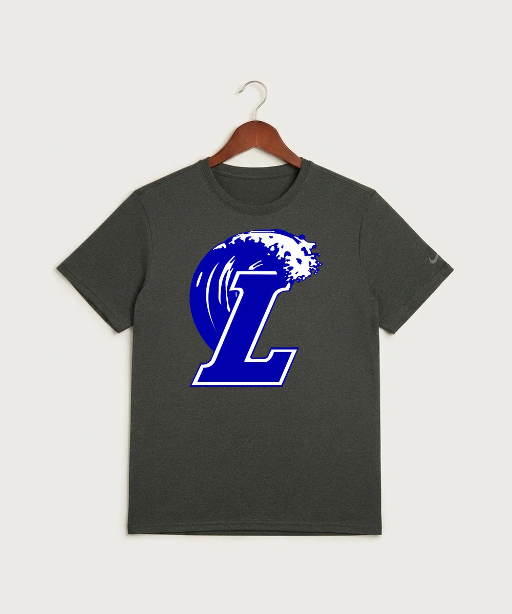 Lakeview High School Football (Boys) - Dark Smoke Heather Nike Swoosh Sleeve rLegend Tee NKDX8730