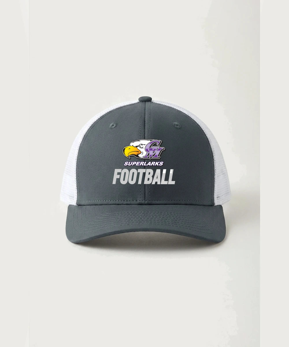 Grand Meadow Football - Iron Grey/ White Sport-Tek Club Trucker Cap STC46