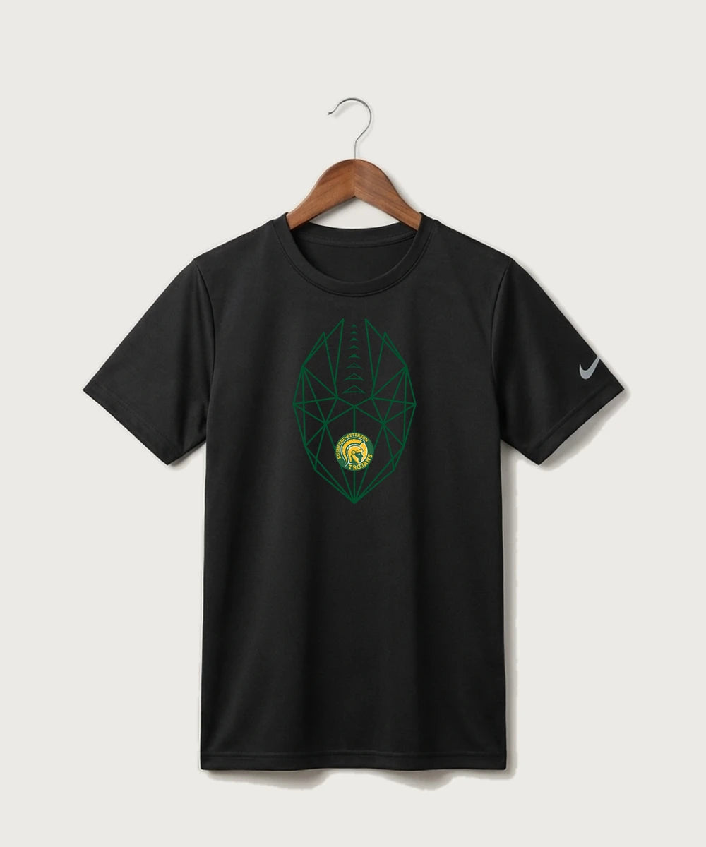 Rushford Peterson High School Football (Boys) - Black Nike Youth Swoosh Sleeve rLegend Tee NKDX8787