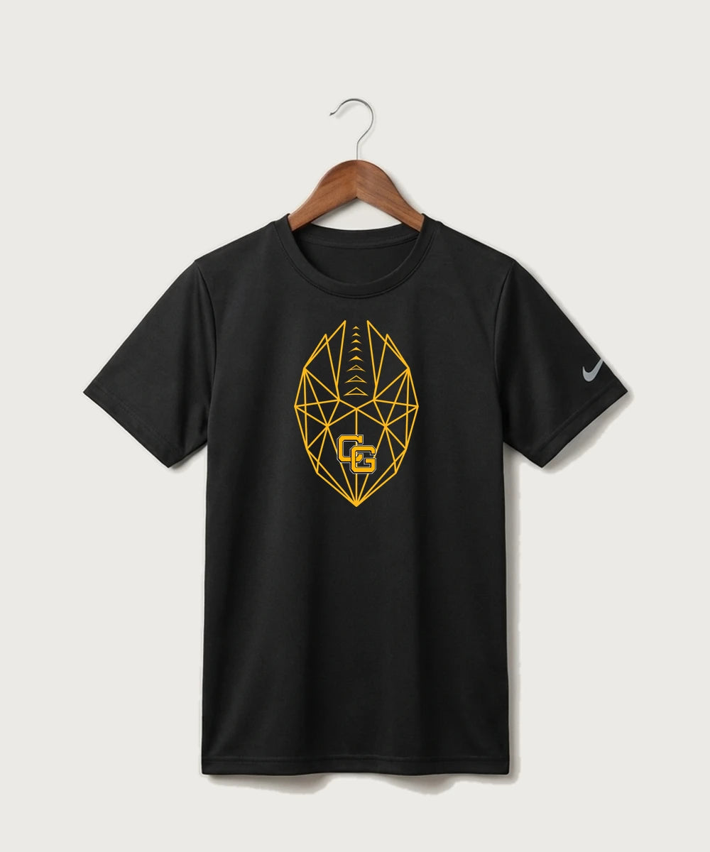 Clearbrook Gonvick High School Football (Boys) - Black Nike Youth Swoosh Sleeve rLegend Tee NKDX8787