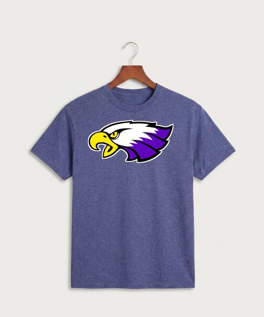 Red Wing High School Football - Heather Purple Port & Co Core Cotton Tee. PC54