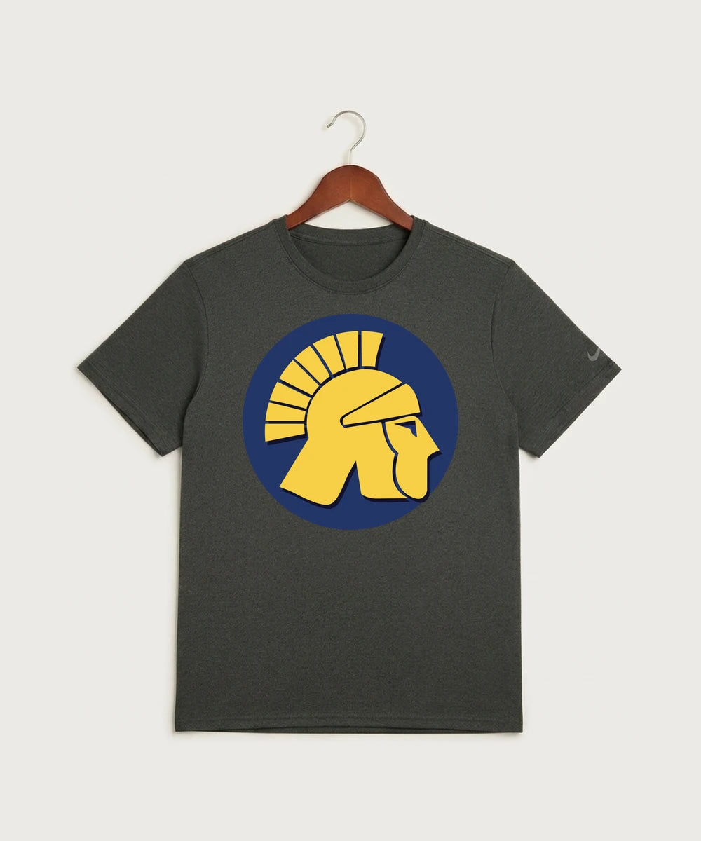 Wausau West High School Cheer - Dark Smoke Heather Nike Swoosh Sleeve rLegend Tee NKDX8730