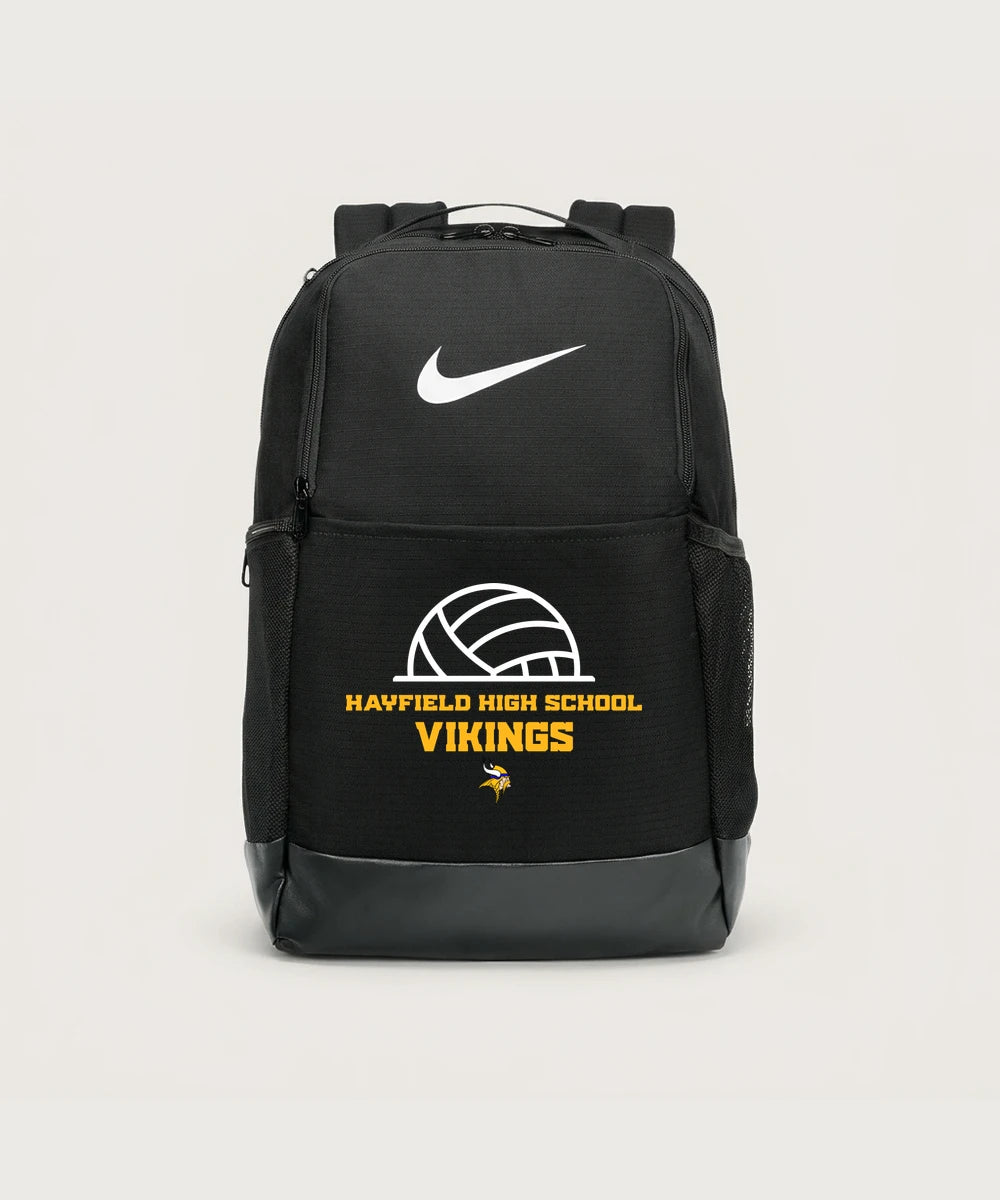 Hayfield High School Volleyball (Girls) - Black Nike Brasilia Medium Backpack NKDH7709