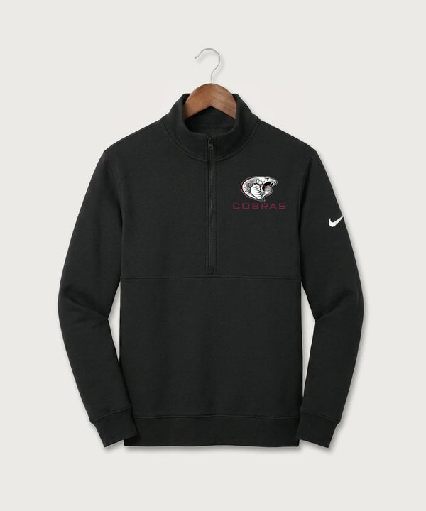 Triton High School Volleyball (Girls) - Black Nike Club Fleece Sleeve Swoosh 1/2-Zip NKDX6718