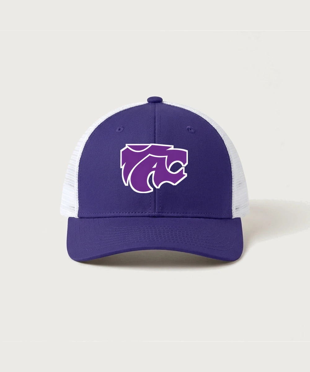 Axtell High School Basketball (Girls) Team Store - Purple/ White Sport-Tek Club Trucker Cap STC46