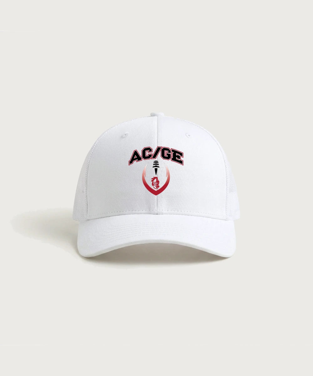 Alden-Conger-Glenville Emmons High School Football (Boys) - White/ White Sport-Tek Club Trucker Cap STC46