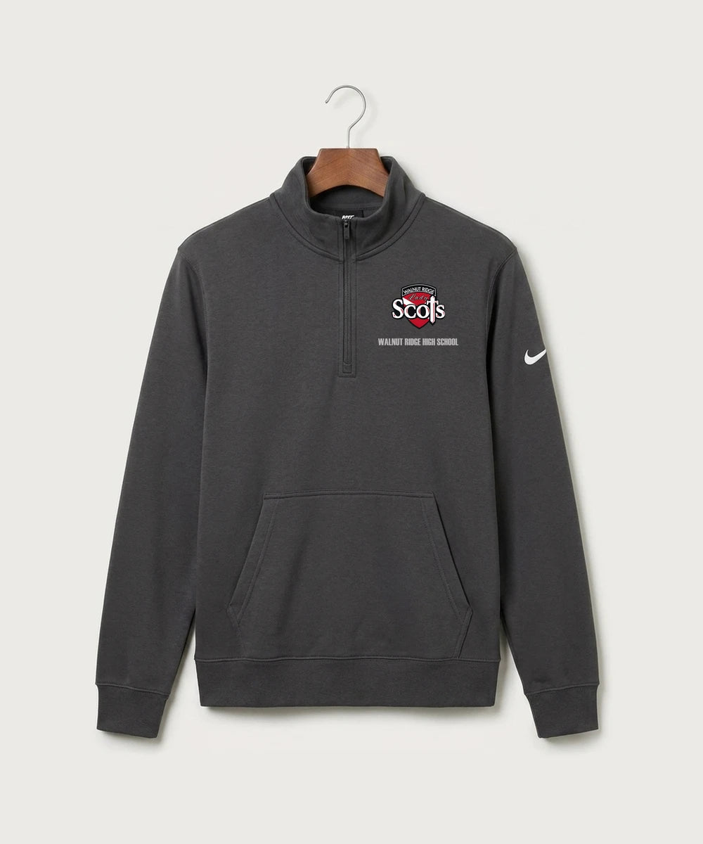 Walnut Ridge High School Basketball Team Store - Anthracite Nike Club Fleece Sleeve Swoosh 1/2-Zip NKDX6718