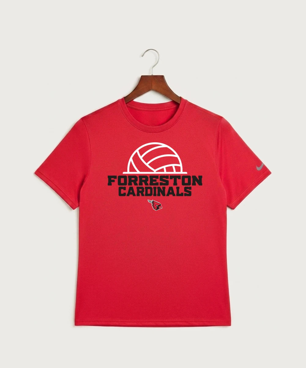 Forreston Volleyball - University Red Nike Swoosh Sleeve rLegend Tee NKDX8730