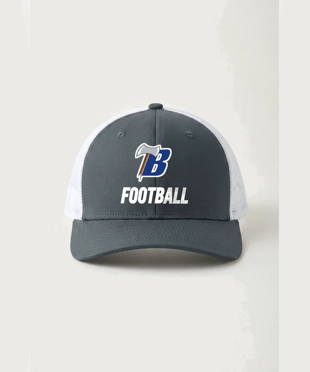 Bemidji High School Football (Boys) - Iron Grey/ White Sport-Tek Club Trucker Cap STC46