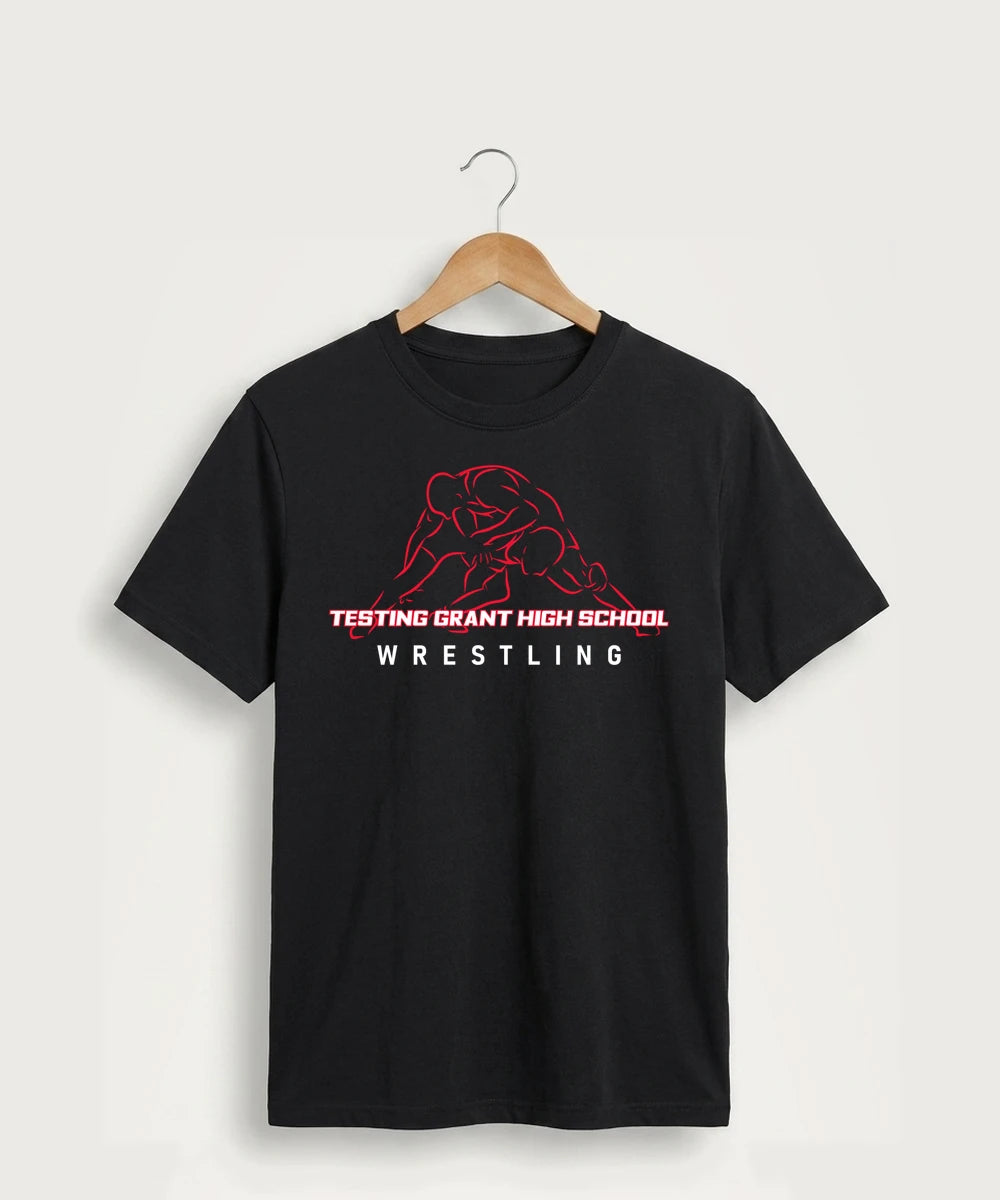 GF E2E Test 01 Wrestling - Jet Black Port & Co Core Cotton Tee. PC54