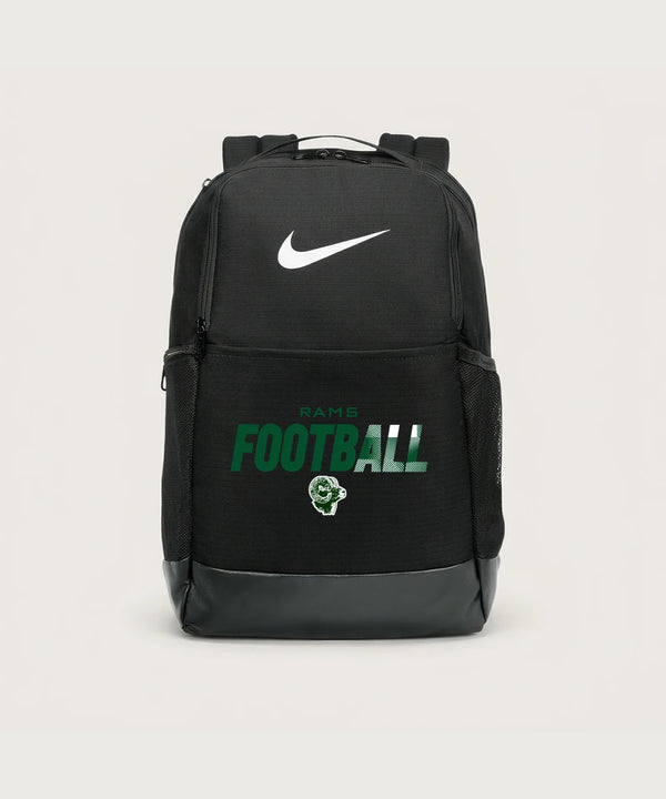 Roseau High School Football (Boys) - Black Nike Brasilia Medium Backpack NKDH7709