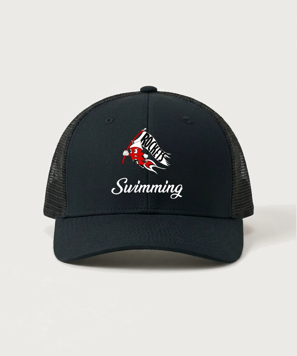 John Marshall High School Swimming (Girls) - Black/ Black Sport-Tek Club Trucker Cap STC46