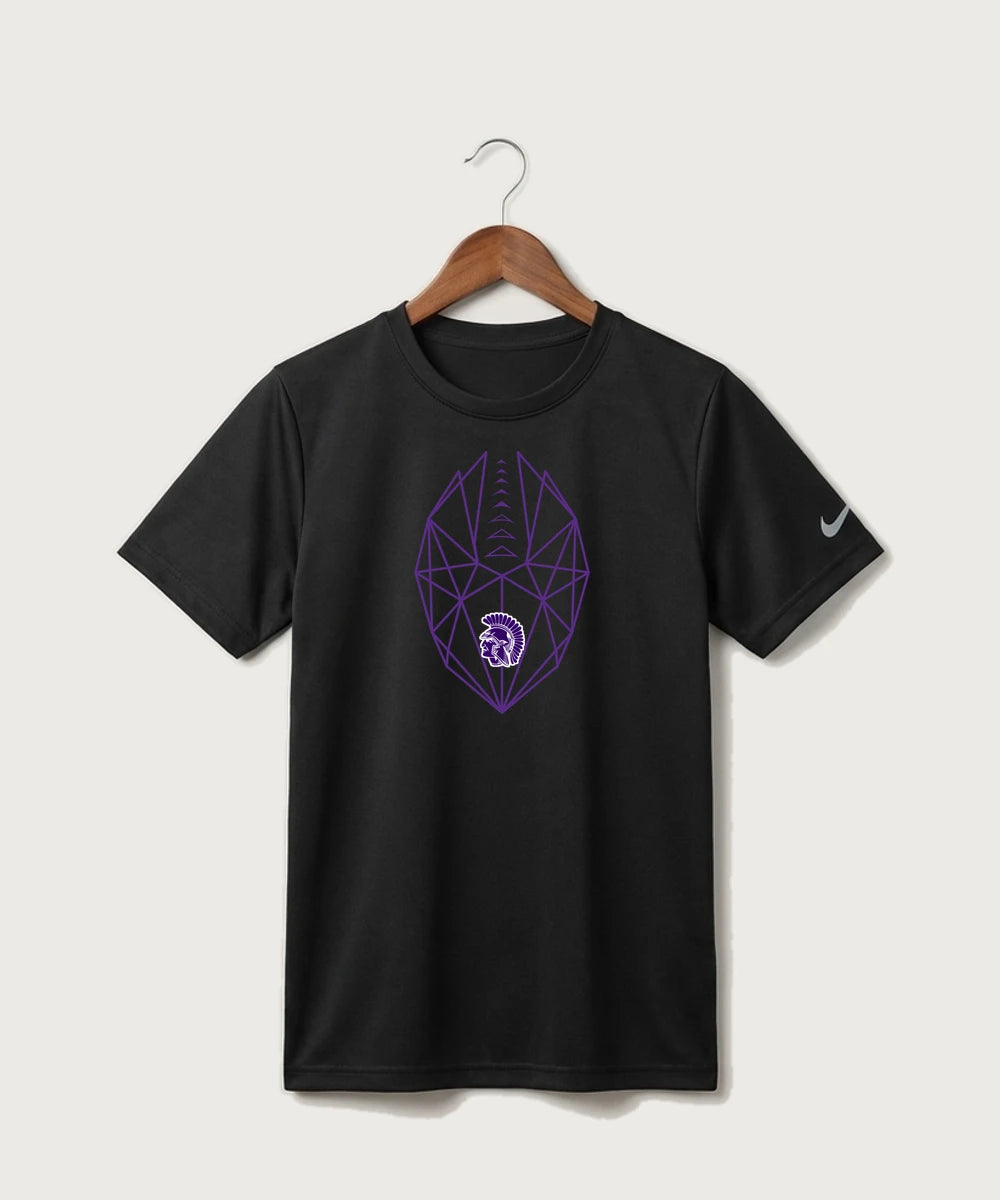 Barnesville High School Football (Boys) - Black Nike Youth Swoosh Sleeve rLegend Tee NKDX8787