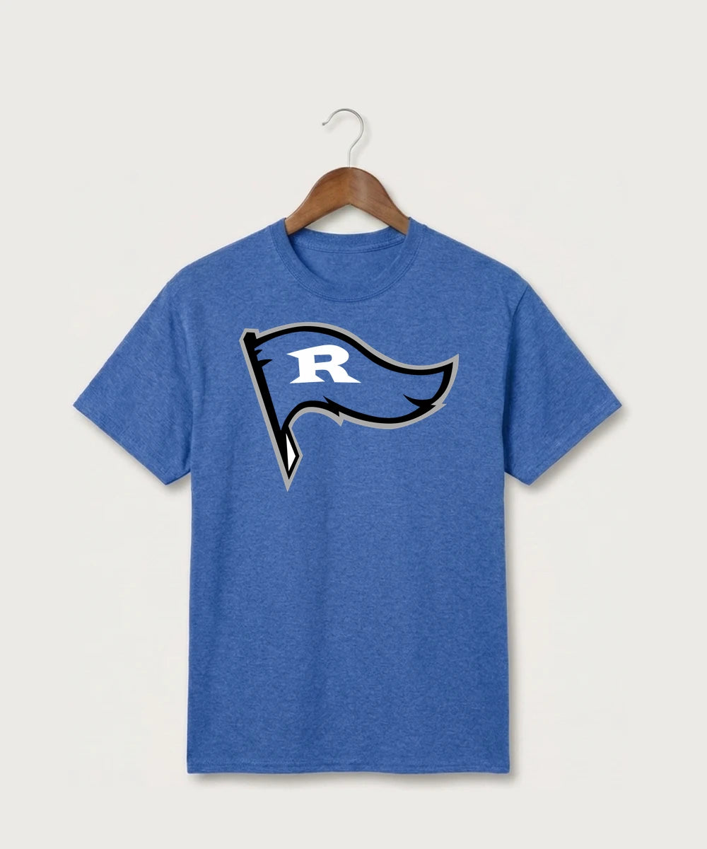 Red Lake County Central Football (Boys) - Heather Royal Port & Co Core Cotton Tee. PC54