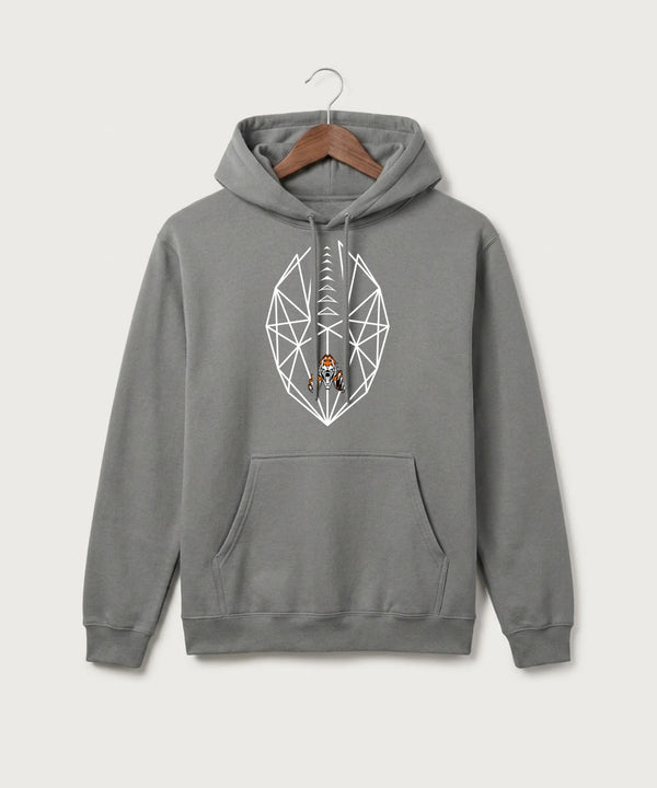 Pine River Backus High School Football (Boys) - Medium Grey Port & Co Core Fleece Pullover Hooded Sweatshirt. PC78H