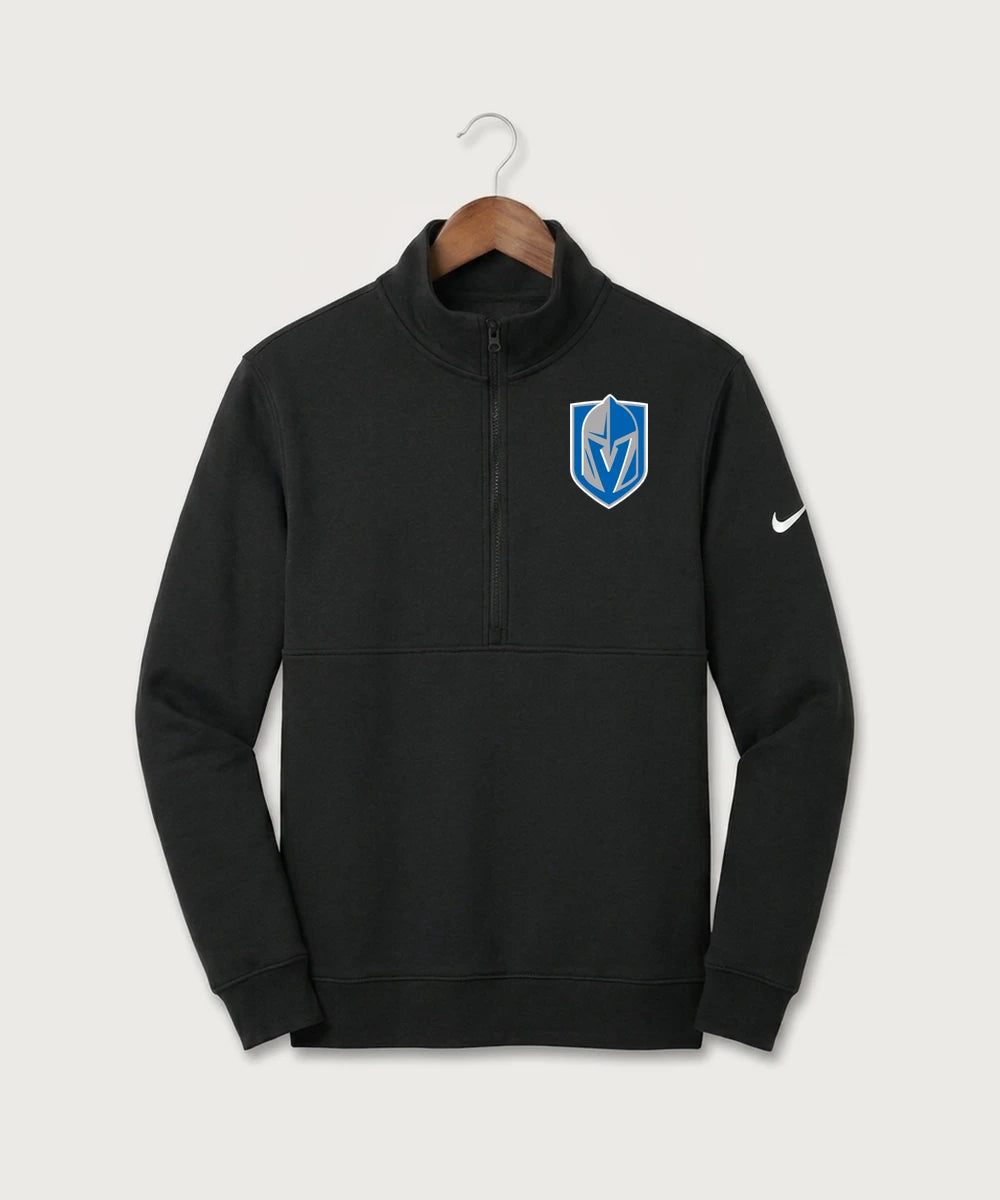 Lake Crystal-Welcome-Memorial High School Football (Boys) - Black Nike Club Fleece Sleeve Swoosh 1/2-Zip NKDX6718