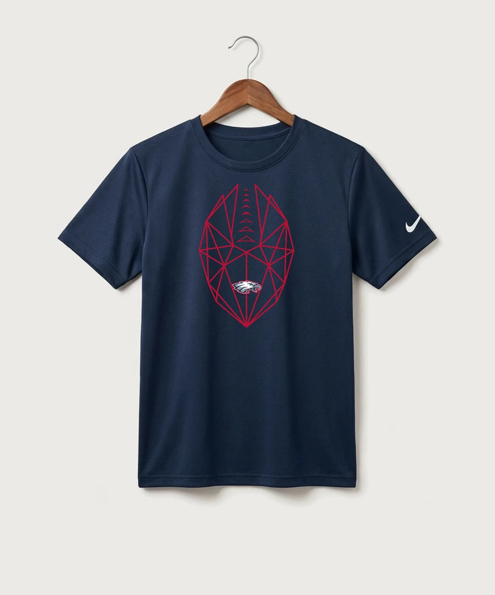Pequot Lakes High School Football (Boys) - College Navy Nike Youth Swoosh Sleeve rLegend Tee NKDX8787