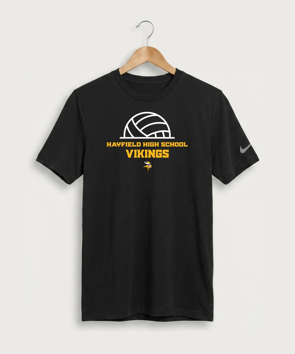 Hayfield High School Volleyball (Girls) - Black Nike Swoosh Sleeve rLegend Tee NKDX8730