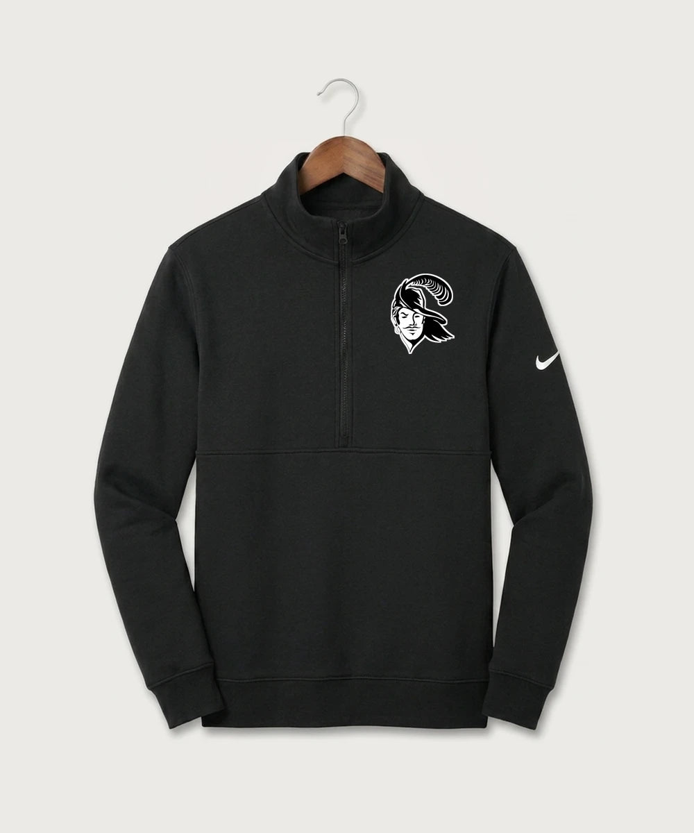Border West Football (Boys) - Black Nike Club Fleece Sleeve Swoosh 1/2-Zip NKDX6718