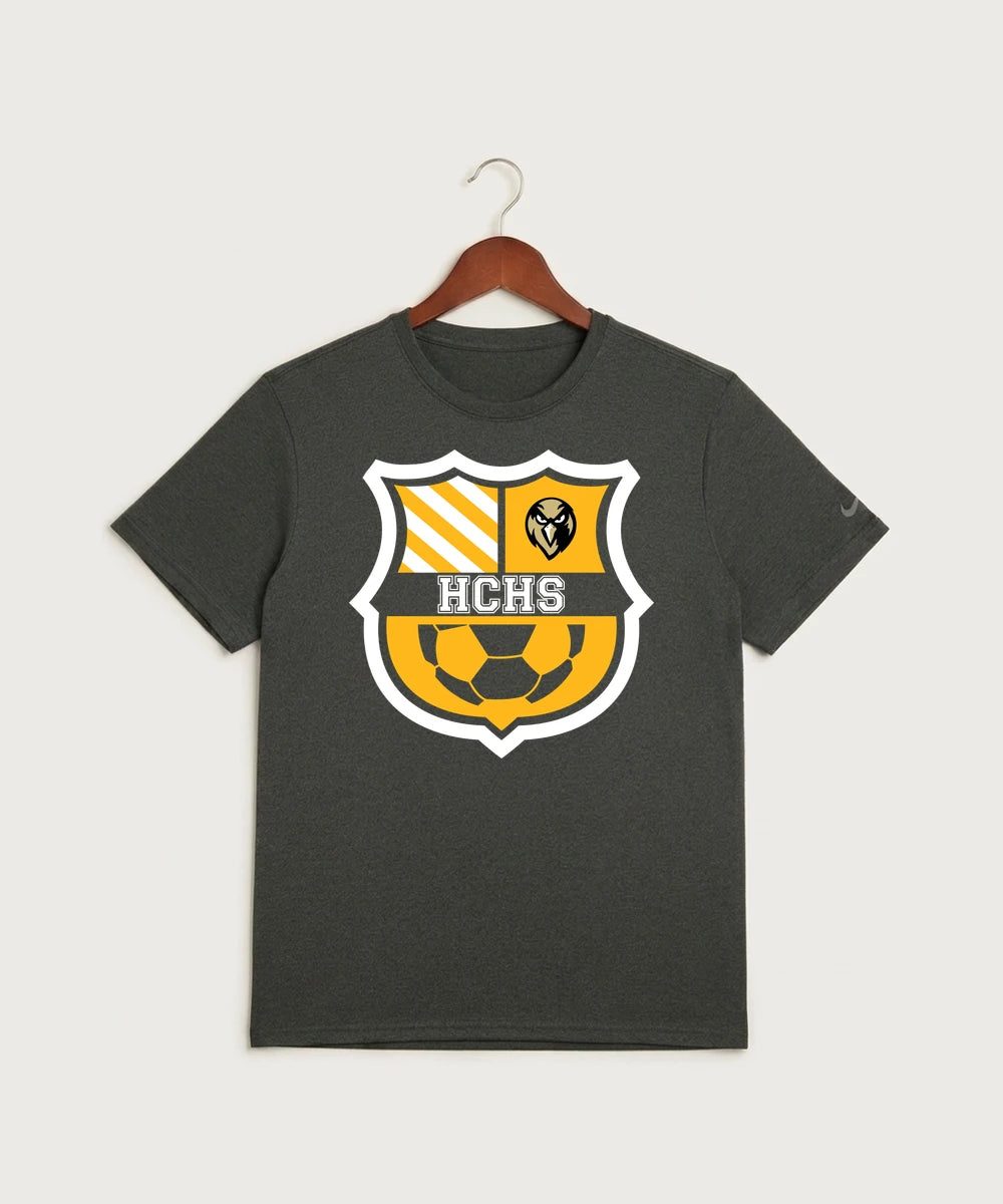 Hudson Catholic High School Soccer Team Store - Dark Smoke Heather Nike Swoosh Sleeve rLegend Tee NKDX8730