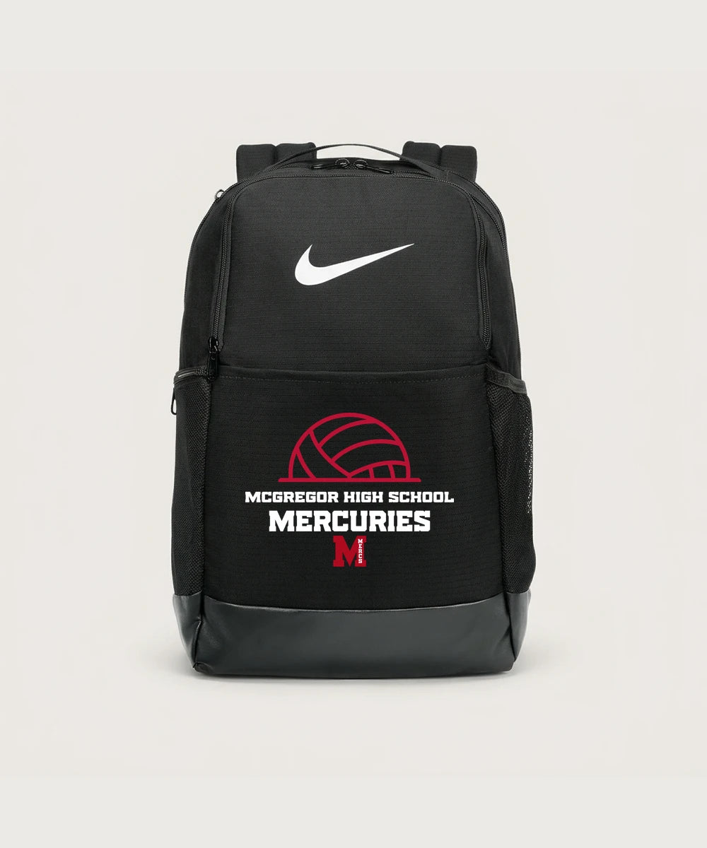 Mcgregor High School Volleyball (Girls) - Black Nike Brasilia Medium Backpack NKDH7709