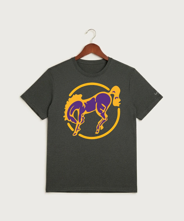 International Falls High School Football (Boys) - Dark Smoke Heather Nike Swoosh Sleeve rLegend Tee NKDX8730