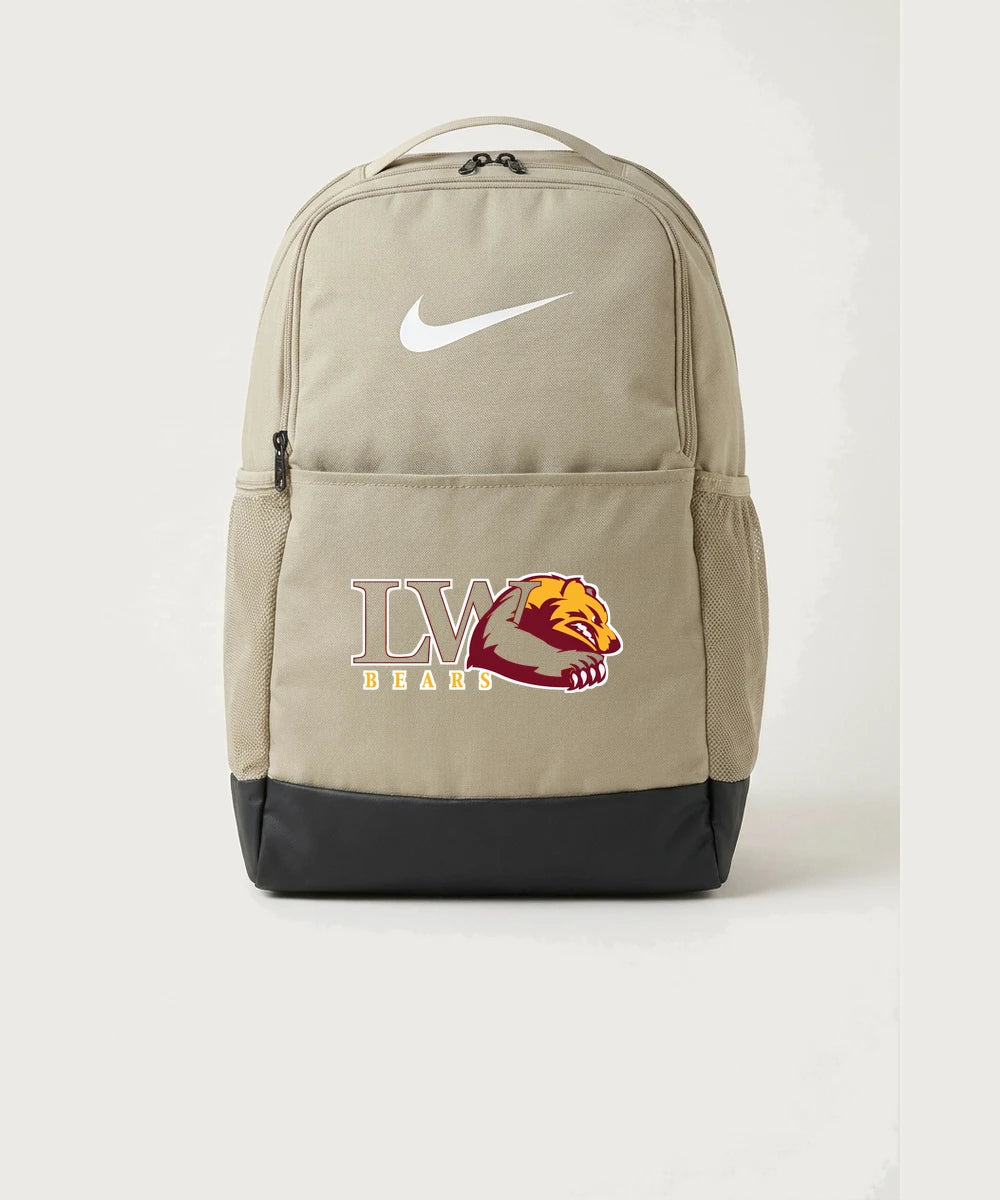 Lake of the Woods High School Football (Boys) - Desert Khaki Nike Brasilia Medium Backpack NKDH7709