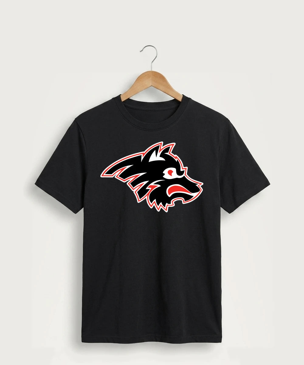 Milaca High School Football (Boys) - Jet Black Port & Co Core Cotton Tee. PC54