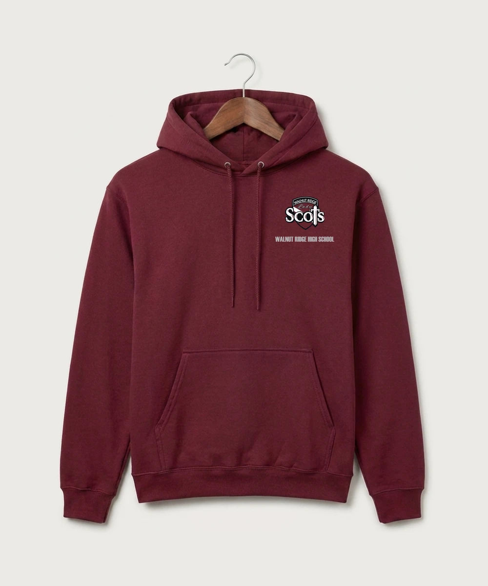 Walnut Ridge High School Basketball Team Store - Cardinal Port & Co Core Fleece Pullover Hooded Sweatshirt. PC78H