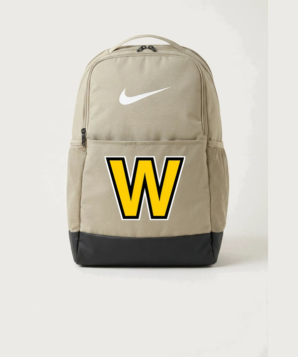 Warroad High School Football (Boys) - Desert Khaki Nike Brasilia Medium Backpack NKDH7709