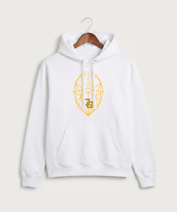 Clearbrook Gonvick High School Football (Boys) - White Port & Co Core Fleece Pullover Hooded Sweatshirt. PC78H
