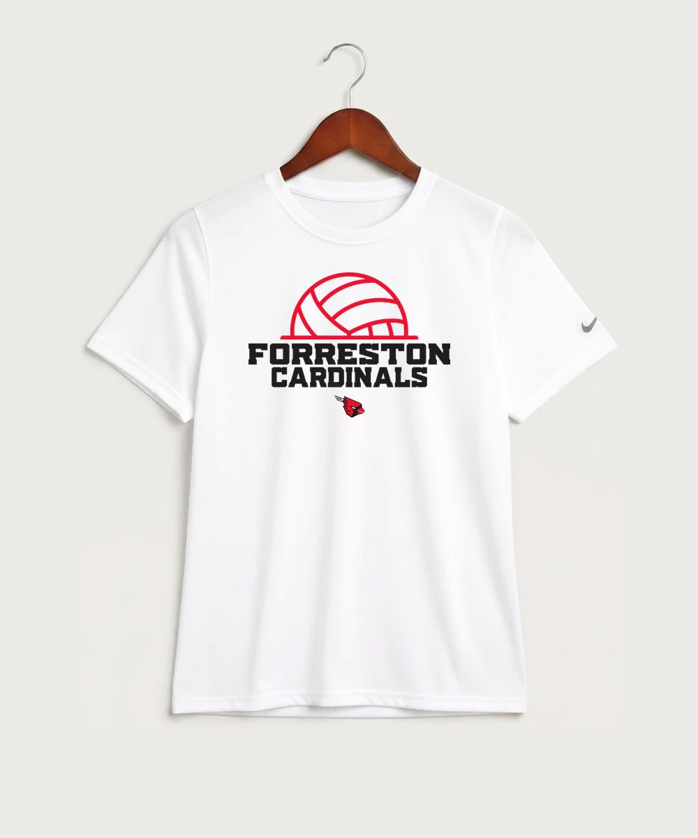 Forreston Volleyball - White Nike Youth Swoosh Sleeve rLegend Tee NKDX8787